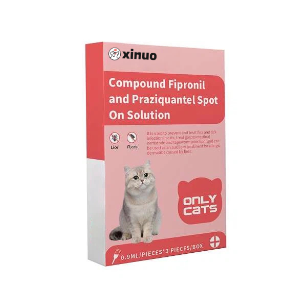 0.9 ml for cats Compound Fipronil and Praziquantel Spot On Solution