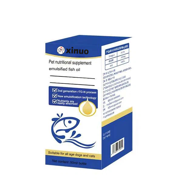 Emulsified fish oil for pets