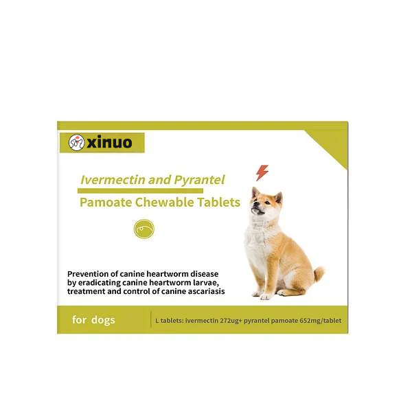 272ug 652mg For dogs Ivermectin and Pyrantel Pamoate Chewable Tablets