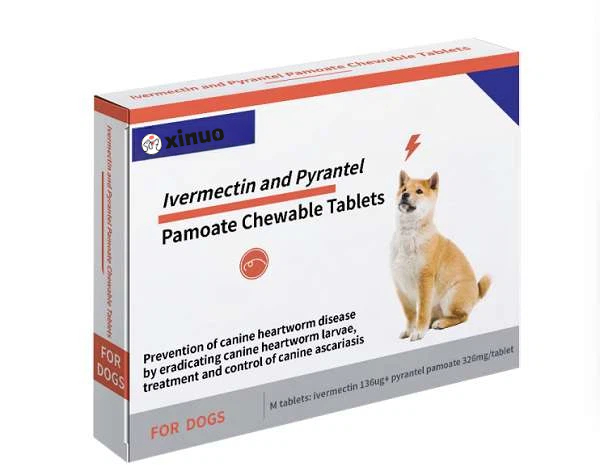 136ug 326mg For dogs Ivermectin and Pyrantel Pamoate Chewable Tablets